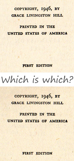 Which is the real first edition?