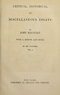 Macaulay's Essays