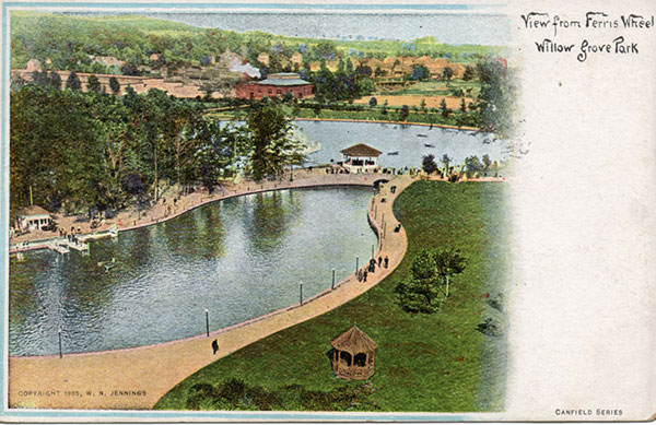 willow grove park postcard